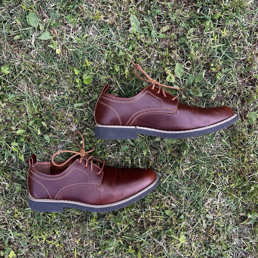 Deer Stags Boys Zander Lace-Up Dress Shoes, Redwood, Brown, Size 3.5 - Picture 11 of 12